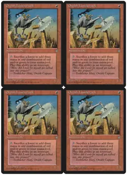MTG Orcish Lumberjack x4 Ice Age Common NM/LP Playset - Image 1