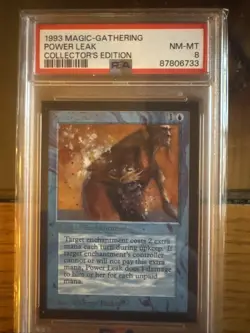 1993 Power Leak - Magic: the Gathering Mtg CE PSA 8 WOTC - Image 1