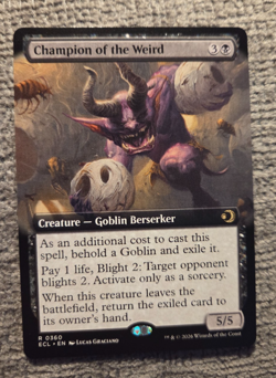 CHAMPION OF THE WEIRD ~ NM ~ MTG - 0360 ECL Lorwyn Extended Art - Image 1