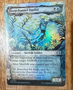 Magic the Gathering lorwyn eclipsed Deepchannel Duelist Foil - Image 1