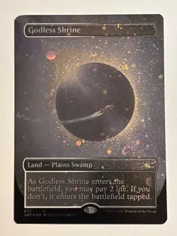 Godless Shrine - Borderless Galaxy FOIL - Unfinity - NM MTG - Image 1