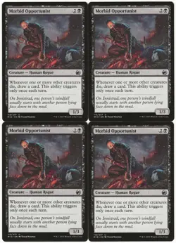 MTG Morbid Opportunist x4 Innistrad: Midnight Hunt Uncommon NM Playset - Image 1