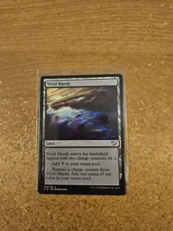 MAGIC THE GATHERING COMMANDER 2015 UNCOMMON VIVID MARSH LIGHTLY PLAYED - Image 1