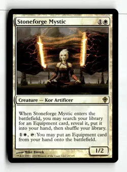 MTG Foil Stoneforge Mystic - Worldwake Moderately Played English - Image 1