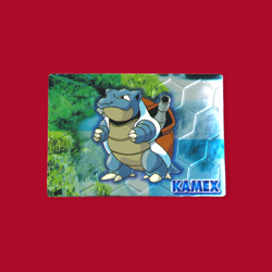 BLASTOISE (KAMEX)--JAPANESE MEIJI EMBOSSED PROMO FOIL POKEMON CARD - Image 1