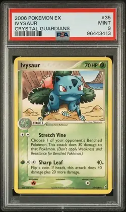 2006 POKEMON EX #35 IVYSAUR Crystal Guardians PSA 9 MINT - Image 1