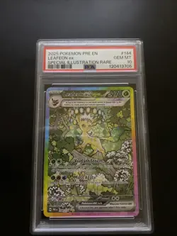 LEAFEON EX2025 POKEMON #144/131 PRISMATIC EVOLUTIONS SIR - PSA 10 GEM MINT - Image 1