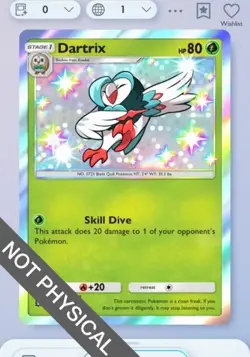 Pokemon TCG POCKET - Dartrix Shiny 1⭐, Mega-Rising, English - Image 1