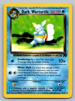 Pokemon TCG Team Rocket Dark Wartortle 46/82 - Image 1