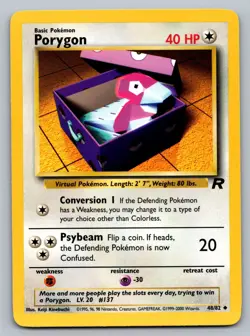 Pokemon TCG Team Rocket Porygon 48/82 - Image 1