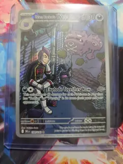 Team Rocket's Weezing 199/182 Illustration Rare Destined Rivals Pokemon NM - Image 1