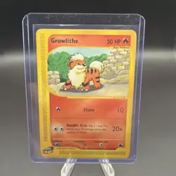Pokemon TCG - Growlithe 62/144 Regular - Lightly Played - Skyridge 2003 E-Reader - Image 1