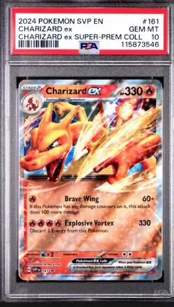 2024 POKEMON SVP EN-SV BLACK STAR PROMO #161 CHARIZARD EX PSA 10 - Image 1