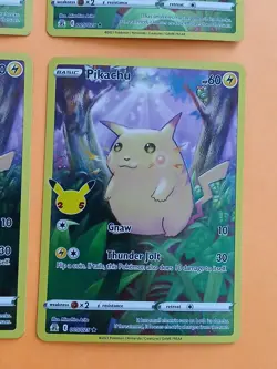 Pokemon Sword & Shield Pikachu 005/025 Celebrations Holo 25th Anniversary - Image 4