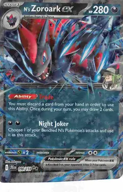 N's Zoroark ex 098/159 Double Rare Journey Together Pokemon NM - Image 1