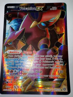 Pokemon TCG Volcanion EX Full Art 107/114 XY Steam Siege Holo Ultra Rare, LP/NM - Image 1