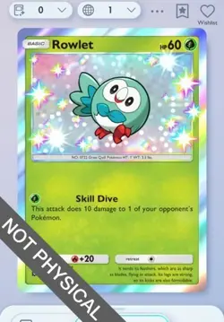 Pokemon TCG POCKET - Rowlet Shiny 1⭐, Mega-Rising, English - Image 1