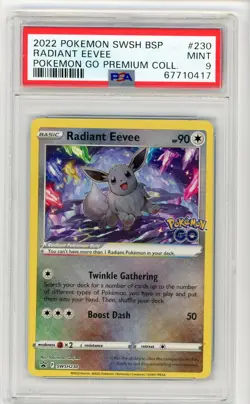 PSA 9 Pokemon Pokemon Go Black Star Promo #230 Radiant Eevee Promo - Image 1