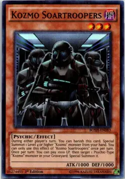 Kozmo Soartroopers #BOSH-EN083 Yugioh Lightly played 1st Edition - Image 1