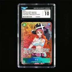 CGC 10 GEM MINT 2022 One Piece JPN Nami OP02-036 SR (Alt Art Parallel) - Image 2