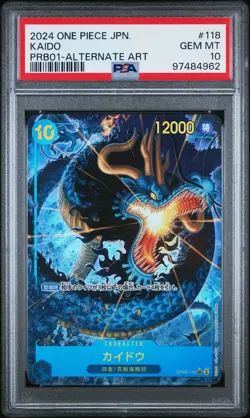 PSA10 2024 One Piece Japanese One Piece The Best PRB01 118 Kaido Alt Art SEC - Image 1