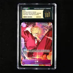 CGC 10 PRISTINE 2025 One Piece CHN Sanji OP09-065 SR (Alt Art Parallel) - Image 1