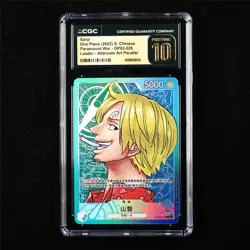 CGC 10 PRISTINE 2022 One Piece CHN Sanji OP02-026 L (Alt Art Parallel) - Image 1