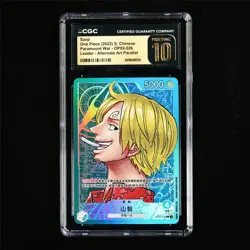 CGC 10 PRISTINE 2022 One Piece CHN Sanji OP02-026 L (Alt Art Parallel) - Image 2