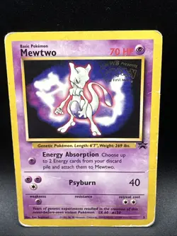 Pokemon 1999 Mewtwo Promo Card #3 First Movie Card - Image 1