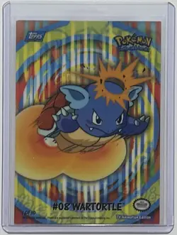 Pokemon TOPPS Wartortle #08 - 2000 TV Animation Series 1 - NM - Vintage Card - Image 1