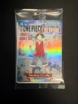 🏴‍☠🏀One Piece US College Basketball Promo Card - Mint, Unopened, In Hand - Image 1