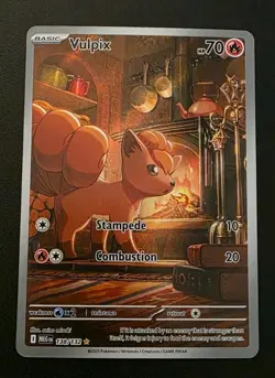 Pokemon TCG Vulpix Illustration Rare Card #138/132 Mega Evolutions - Image 1