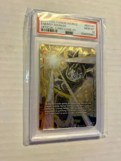 DBS Fusion World 2024 Energy Marker Card Case 01 Goku PSA 10 English - Image 1