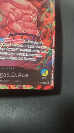 Portgas.D.Ace (2nd Anniversary Tournament) ST13-002 One Piece Promotion Cards... - Image 4