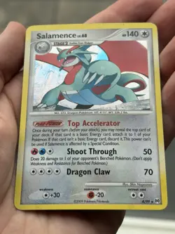 Pokemon Platinum Arceus 8/99 Card Holofoil Rare Salamence LP - Image 3