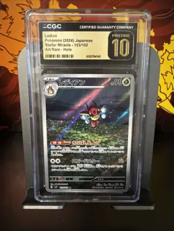 CGC Pristine 10 Ledian 103/102 AR Art Rare Stellar Miracle sv7 Pokemon Card - Image 1