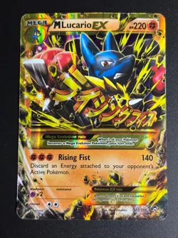 M Mega Lucario EX 113/111 Furious Fists Pokemon Card - HP - Image 1
