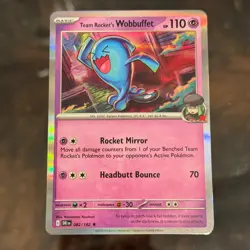 Team Rocket's Wobbuffet 082/182 Pokemon Card Pokemon TCG Holo - Image 1