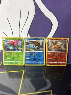 Pokemon TCG 3 Card Pokemon GO Lot Venusaur/Charizard/Blastoise All Reverse Holo - Image 1