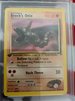 PSA 2000 1ST EDITION Pokemon Gym Heroes, BROCK'S ONIX #69 SHARP CARD - Image 2