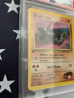 PSA 2000 1ST EDITION Pokemon Gym Heroes, BROCK'S ONIX #69 SHARP CARD - Image 4