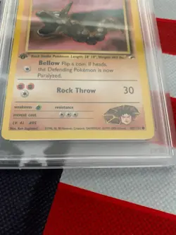 PSA 2000 1ST EDITION Pokemon Gym Heroes, BROCK'S ONIX #69 SHARP CARD - Image 5