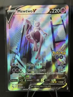 Pokemon TCG Mewtwo v Alternate Full Art Holo Card 072/078 Pokemon Go Ultra Rare - Image 1