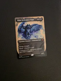 Maha, Its Feathers Night Borderless Bloomburrow MTG Mythic Card 289 - Image 1