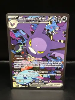 Pokemon Team Rockets Crobat EX Sir Holo Card 234/182 Destined Rivals Series A - Image 1