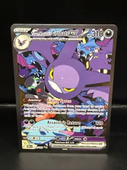 Pokemon Team Rockets Crobat EX Sir Holo Card 234/182 Destined Rivals Series A - Image 2