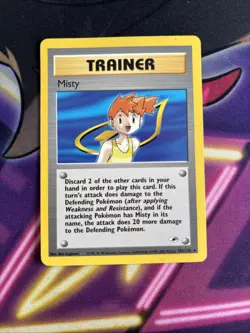 Misty - 102/132 - Pokemon Gym Heroes Unlimited Rare Card WOTC LP/MP - Image 1