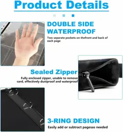 Pokemon Trading Card Binder Holds 400 Cards 50 Pages 4 Pocket Album Pikachu TCG - Image 3