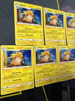 7 X Raichu 50/203 Evolving Skies Holo Rare Card Pokemon Lot - Image 2