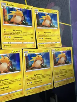 7 X Raichu 50/203 Evolving Skies Holo Rare Card Pokemon Lot - Image 3